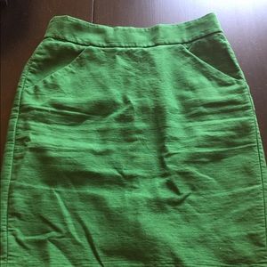 JCREW Green Pencil Skirt